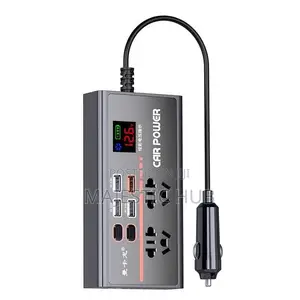 Car Power Inverter 12v/24v to 220V – 9-Port Car Charger