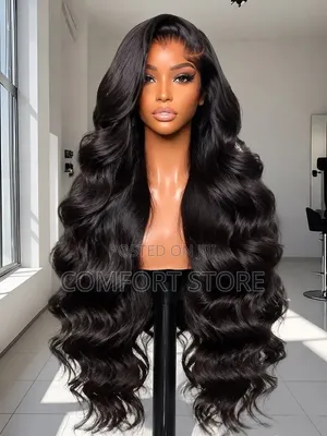 13*4 Body Wave 32 Inches Black Virgin Human Hair Wigs