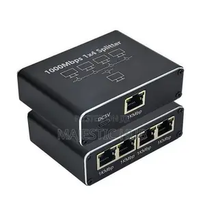 RJ45 Internet Splitter - 1 to 4 - 1000Mbps - Gigabit Ethernet Hub