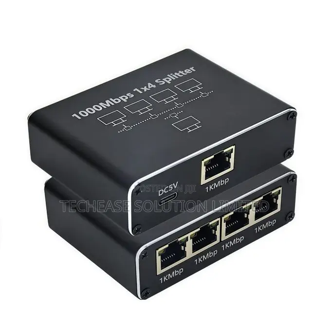 RJ45 Internet Splitter - 1 to 4 - 1000Mbps - Gigabit Ethernet Hub