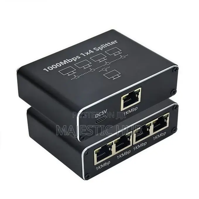 RJ45 Internet Splitter - 1 to 4 - 1000Mbps - Gigabit Ethernet Hub