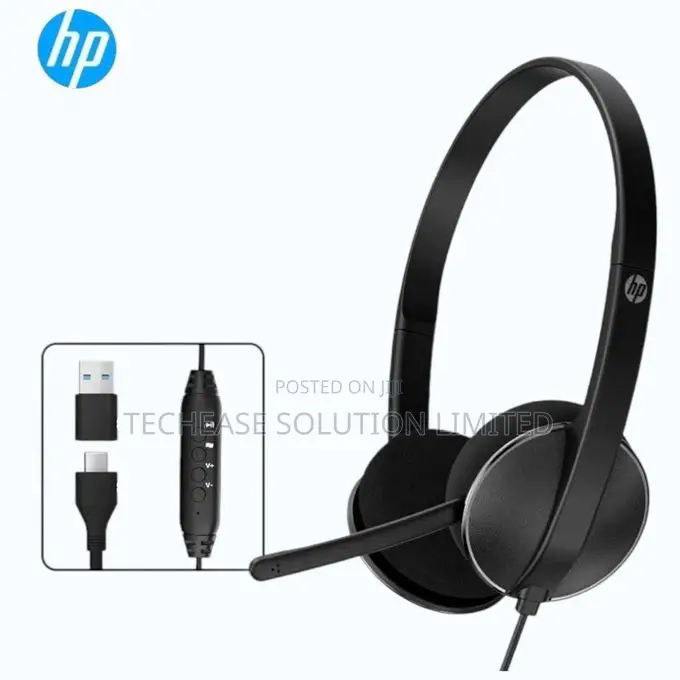HP Meeting N Wired Headset With Microphone – USB-C USB-A Dual Plug