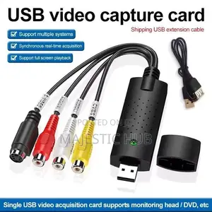 USB 2.0 Video Capture Card RCA to USB – Audio Video Converter Adapter