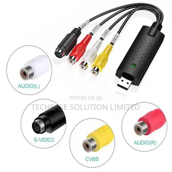 USB 2.0 Video Capture Card RCA to USB – Audio Video Converter Adapter