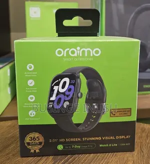 Oraimo Watch 6 Lite 2.01” HD Screen Smart Watch 24 Hour Health