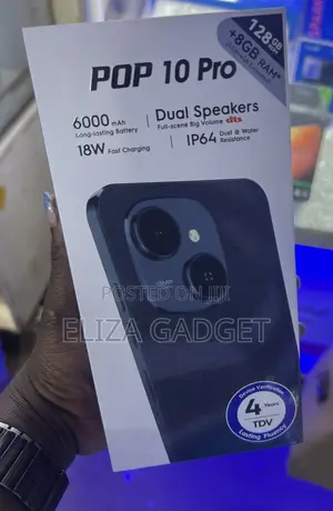 New Tecno Pop 10 Pro 256 GB Black