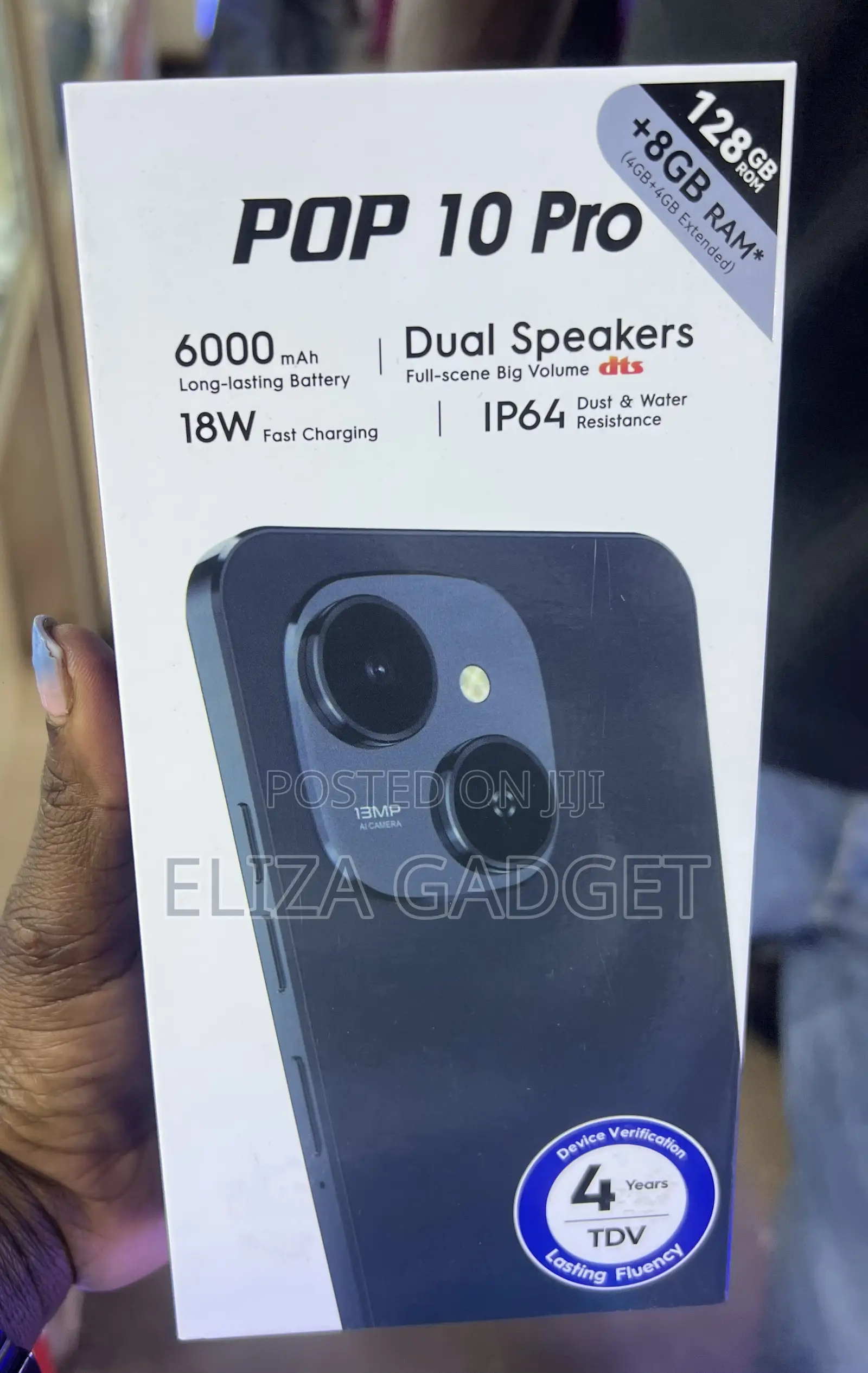 New Tecno Pop 10 Pro 256 GB Black