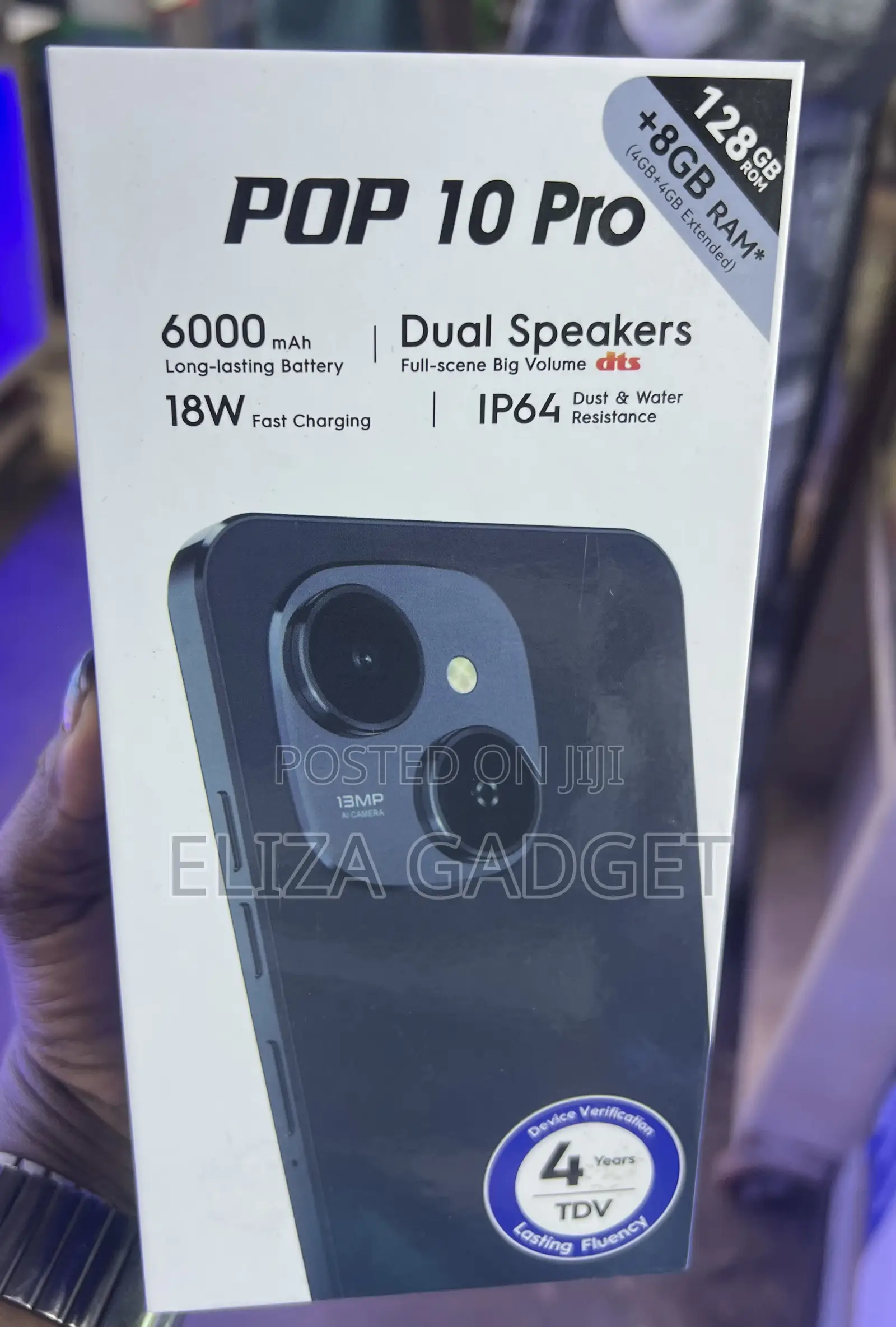 New Tecno Pop 10 Pro 256 GB Black