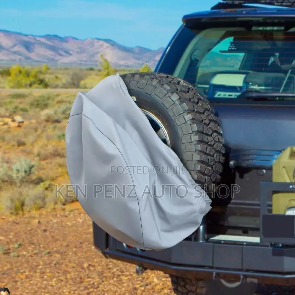 Black Leathe Cloth Landcruiser Spare Tyre Cover