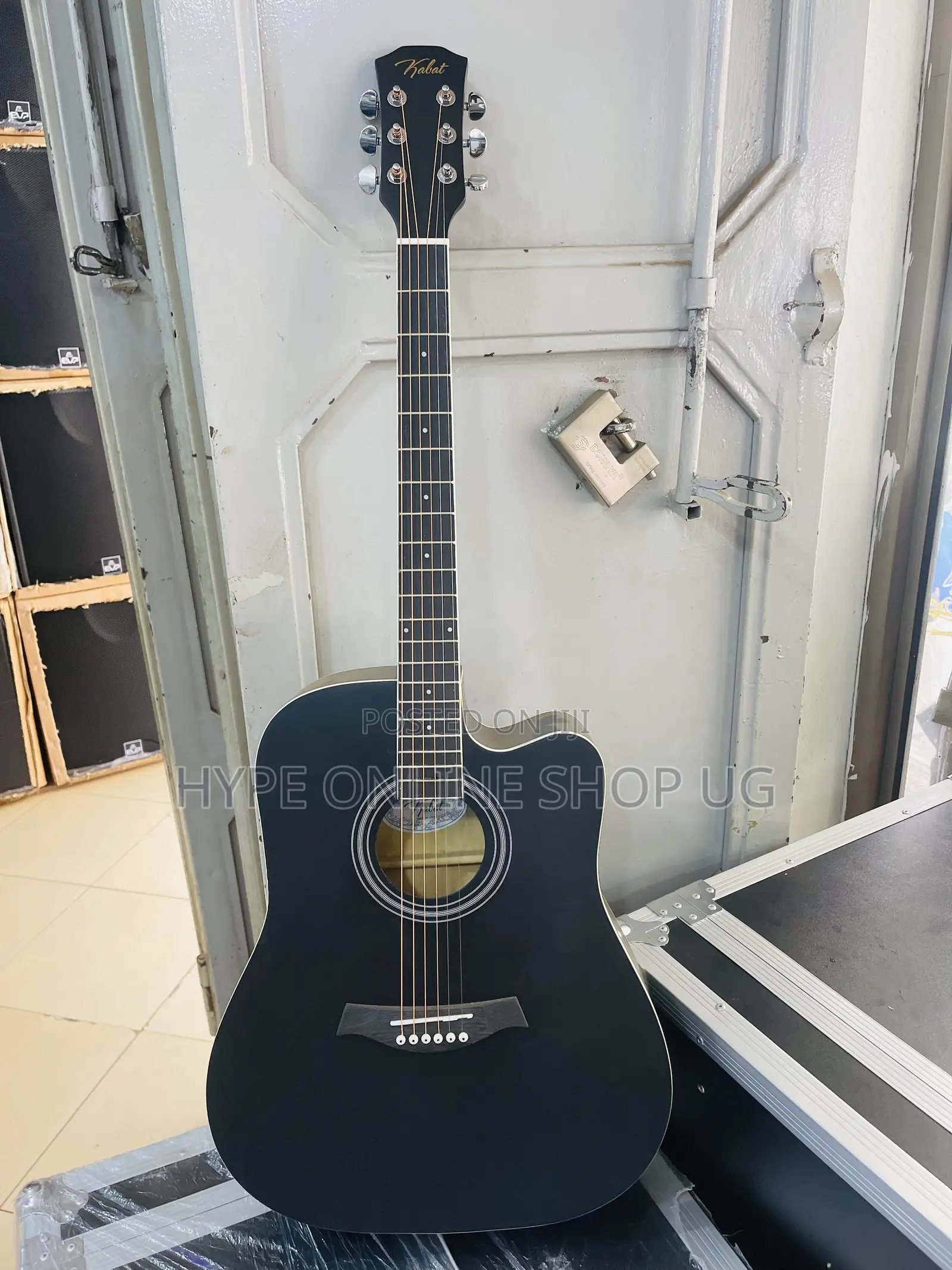 Brandnew Nice Sound Production Black Color Acoustic Guitar