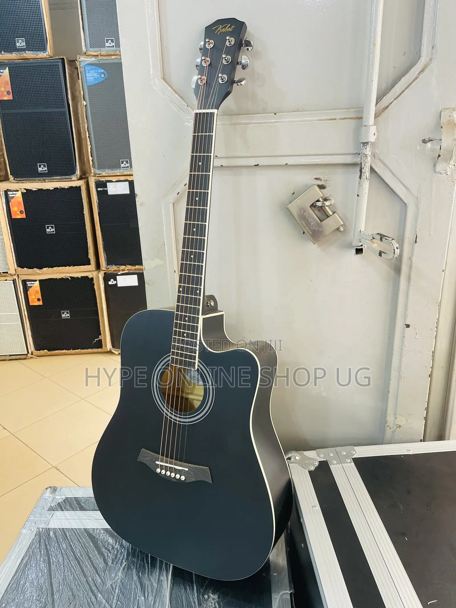 Brandnew Nice Sound Production Black Color Acoustic Guitar