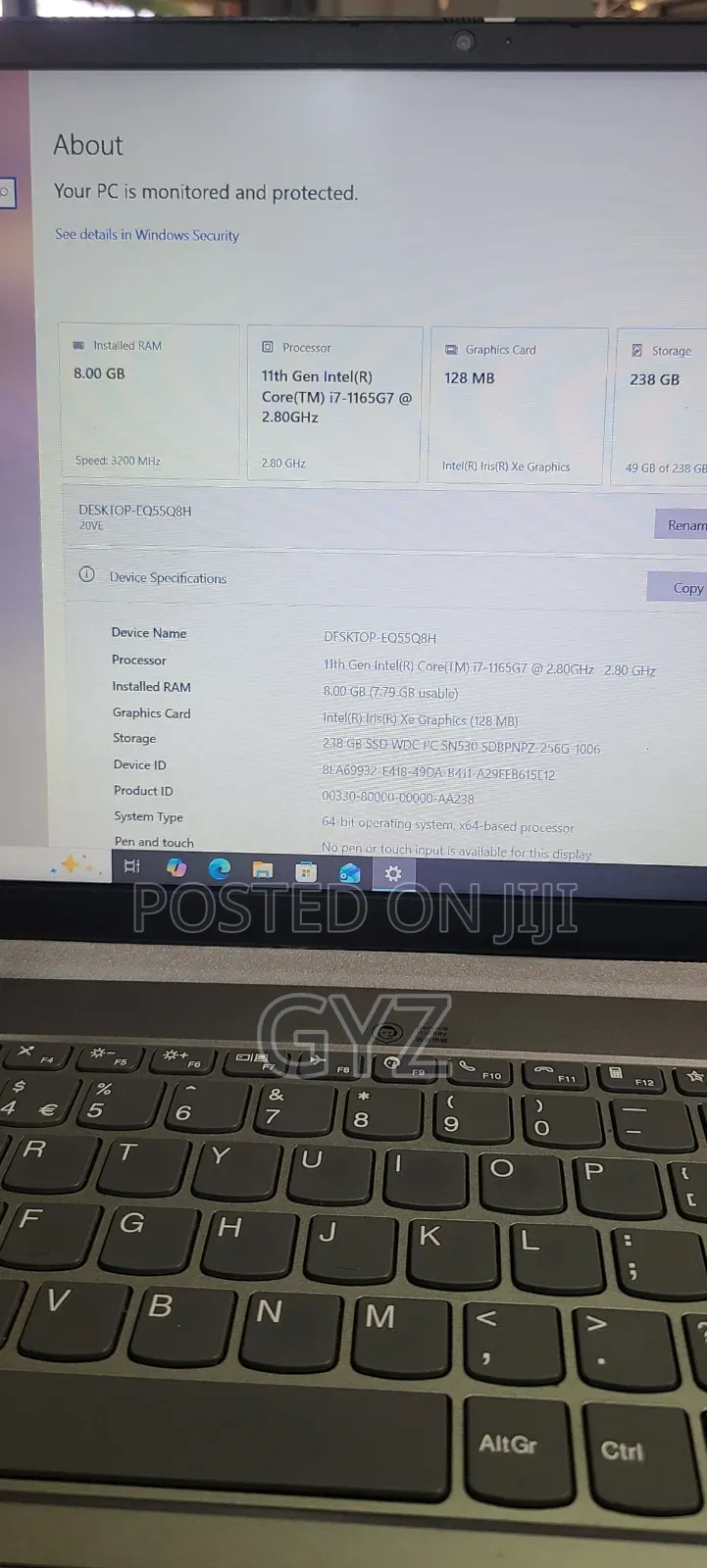 Laptop Lenovo ThinkBook 15 8GB Intel Core i7 SSD 256GB