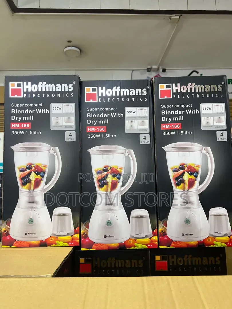 1.5L Hoffmans HM-166 Compact Blenders With Included Dry Mills.