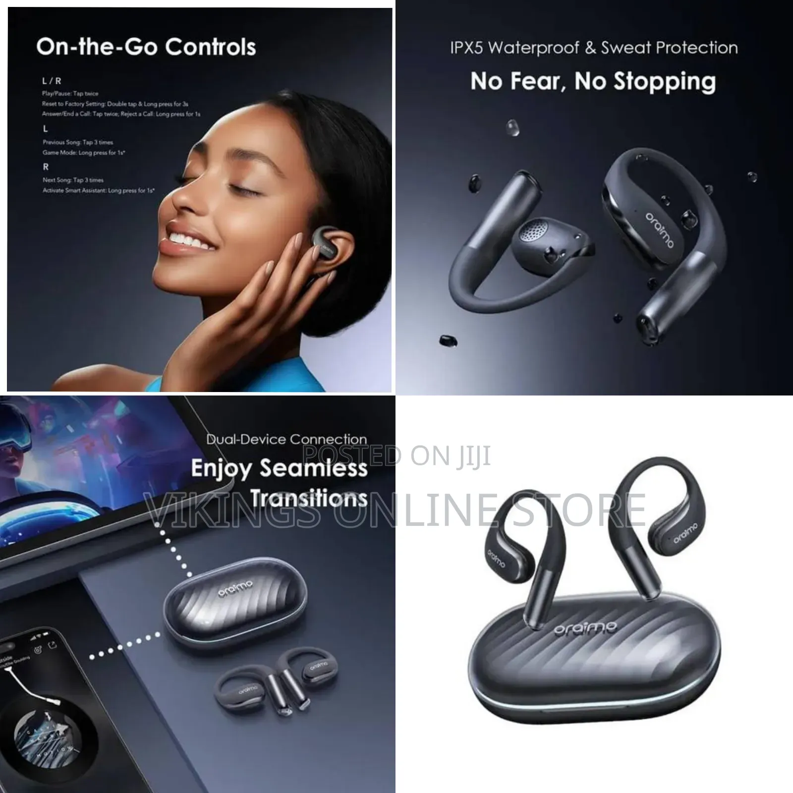 Oraimo SpaceBuds OpenArc OPN-675 ANC True Wireless Earbuds, Sound 360