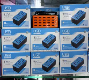 100W 20-Port USB Smart Charger Station AC100-240V