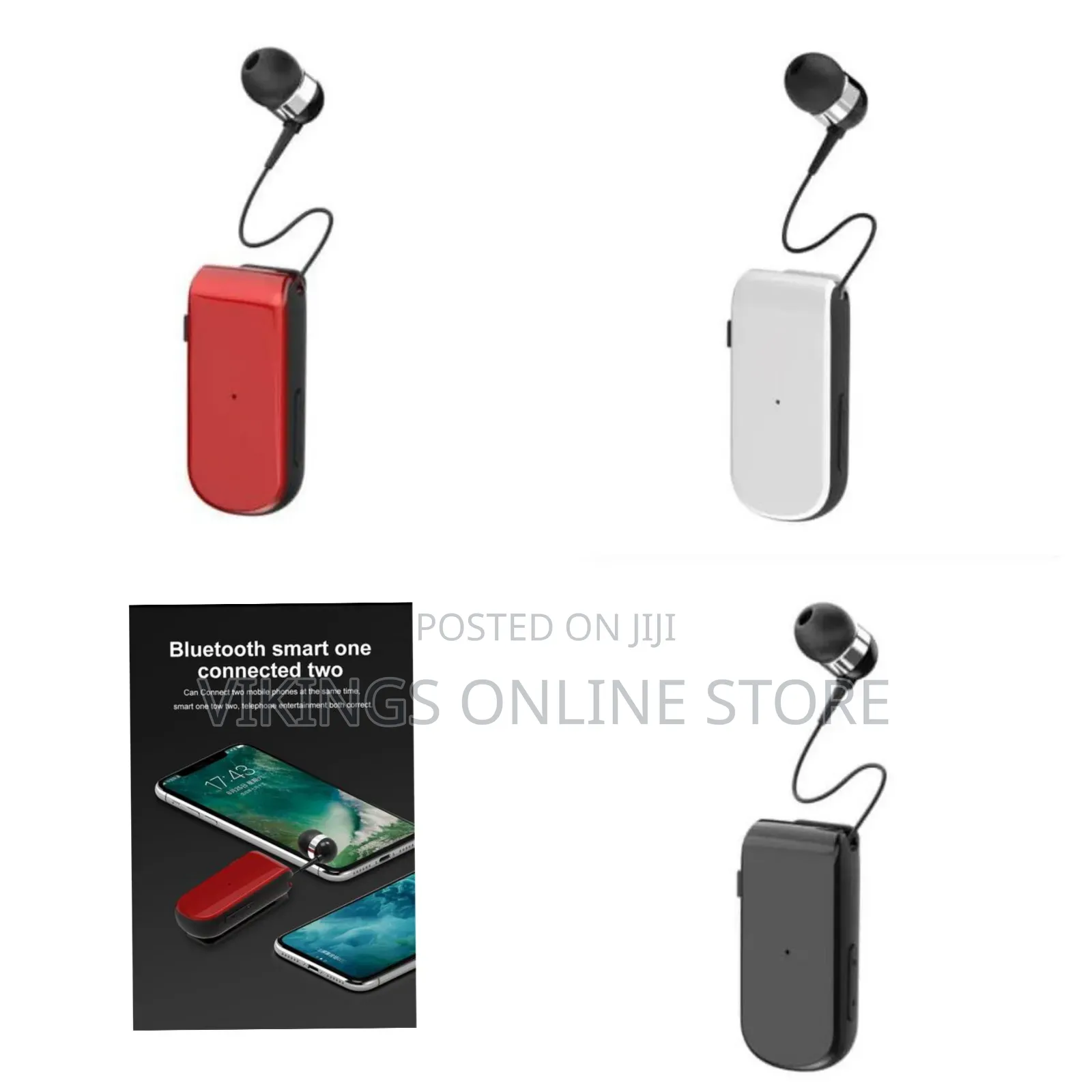 Art Wireless Stereo Clip-on Headset, Bluetooth, Call Reminder