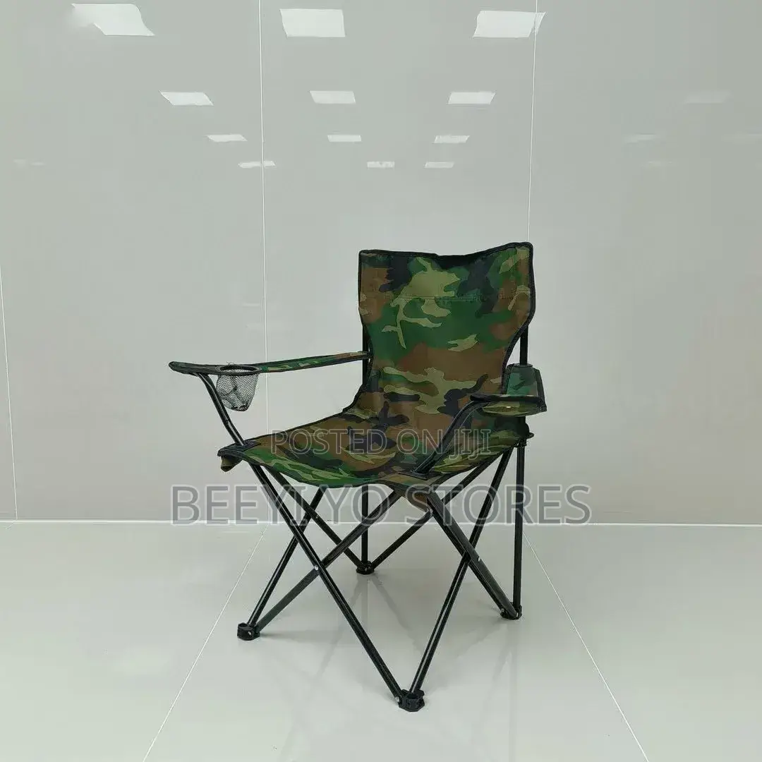 Folding Camping Chair (Often Referred to as an Outdoor Quad Chair).