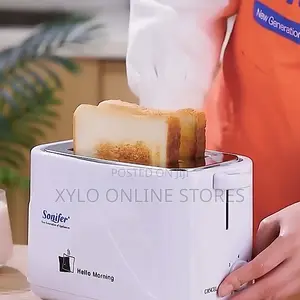 A White Sonifer 2 Slice Bread Toaster Sf-6005