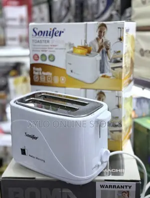 A White Sonifer 2 Slice Bread Toaster Sf-6005