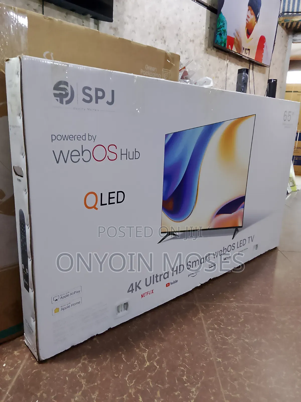 New 65" SPJ Qled Ultra Hd Smart Webos Led TV