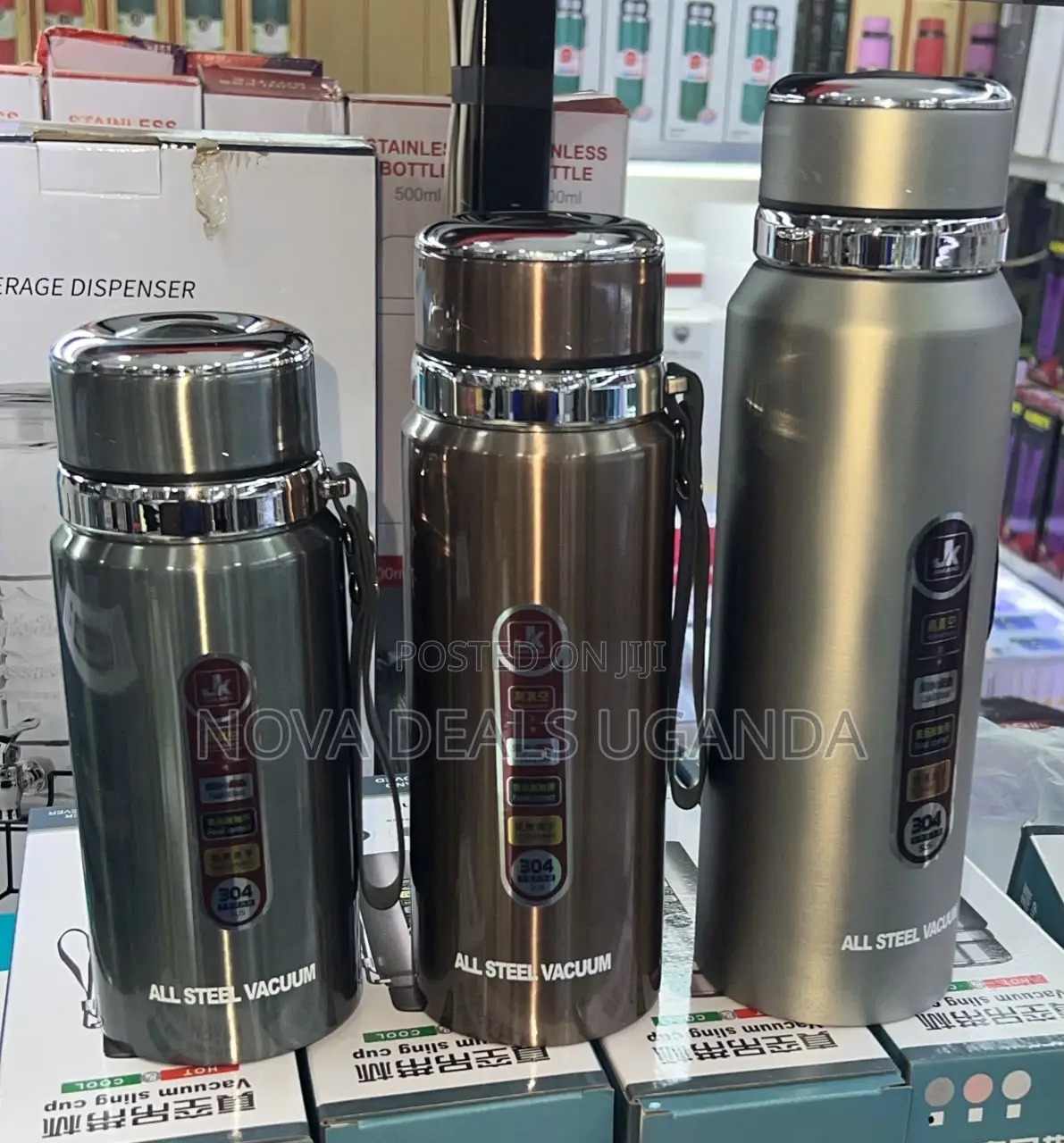 3 Size JK Jiakangcup Food-Grade Stainless Steel Vacuum Flask