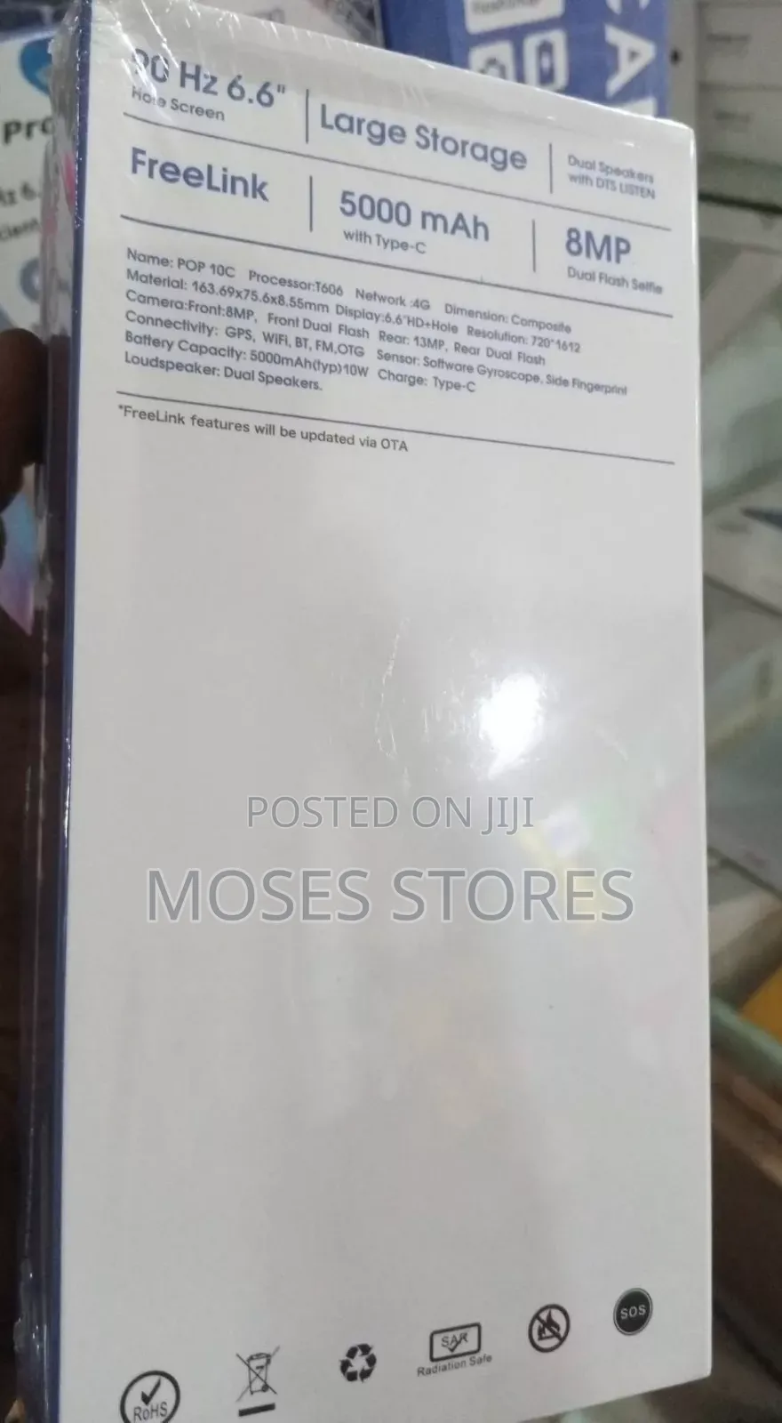 New Tecno Pop 10C 64 GB Black