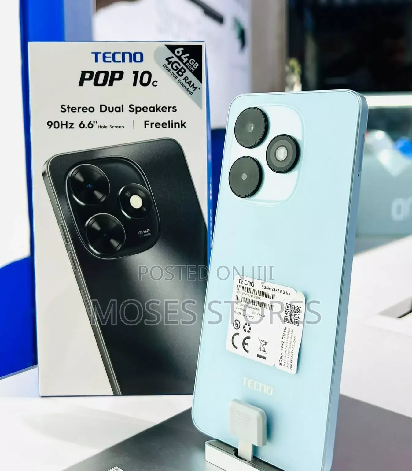New Tecno Pop 10C 128 GB White