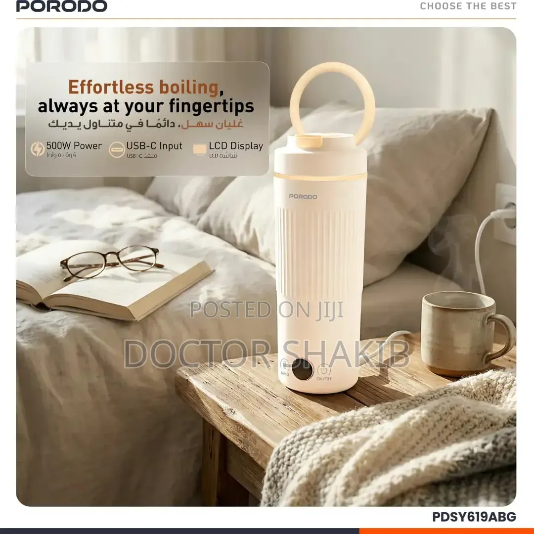 Porodo 600ml Flora Smart Portable Kettle