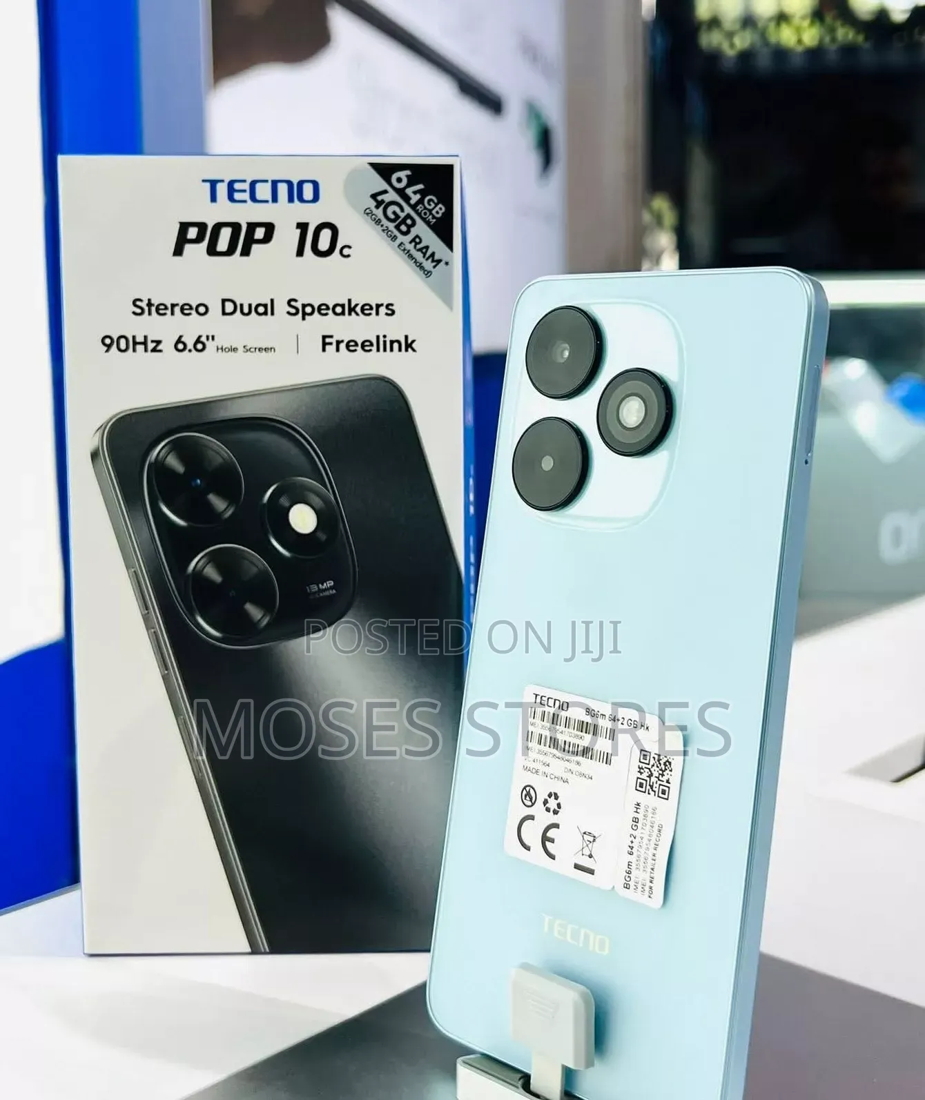 New Tecno Pop 10C 128 GB Blue