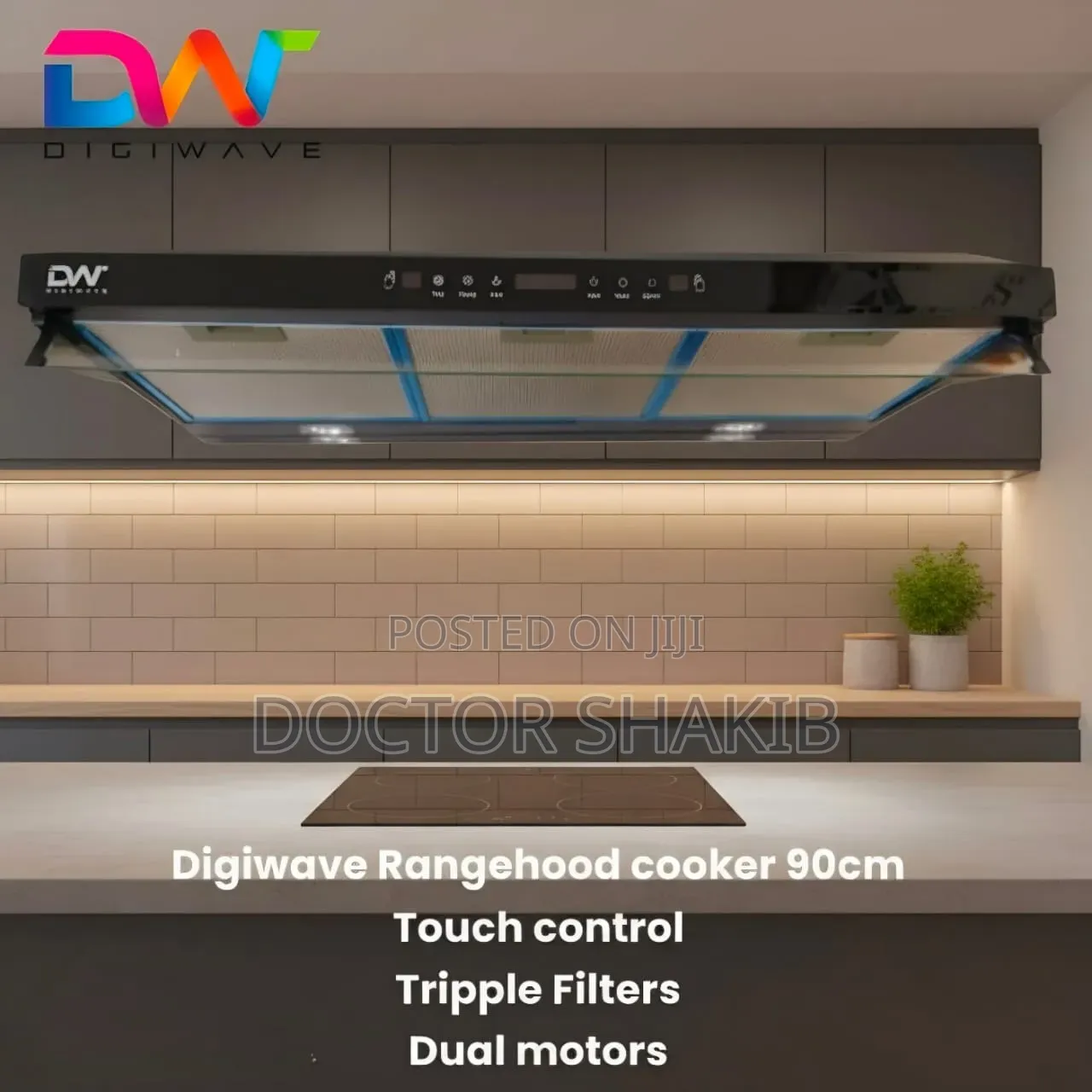 Digiwave 60cmx90cm Cooker Hood Chimney
