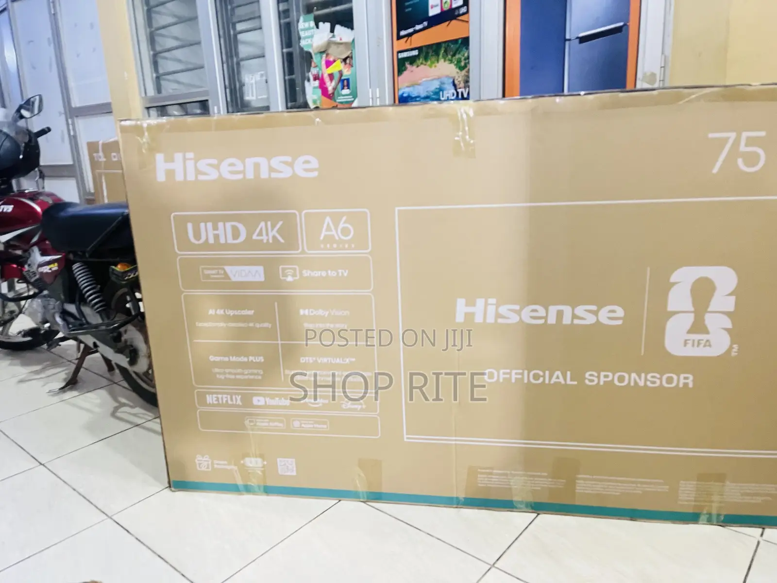 HISENSE 75 Inches A6 Series New TV UHD
