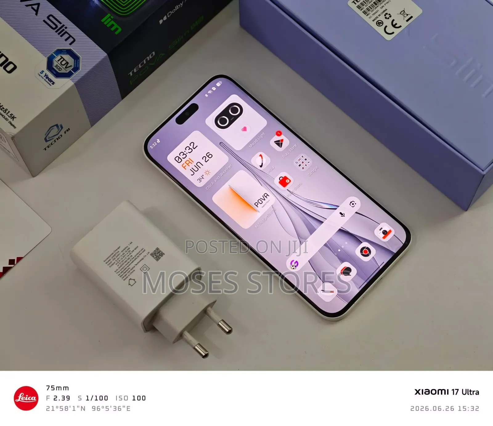 New Tecno Pova Slim 5G 256 GB White