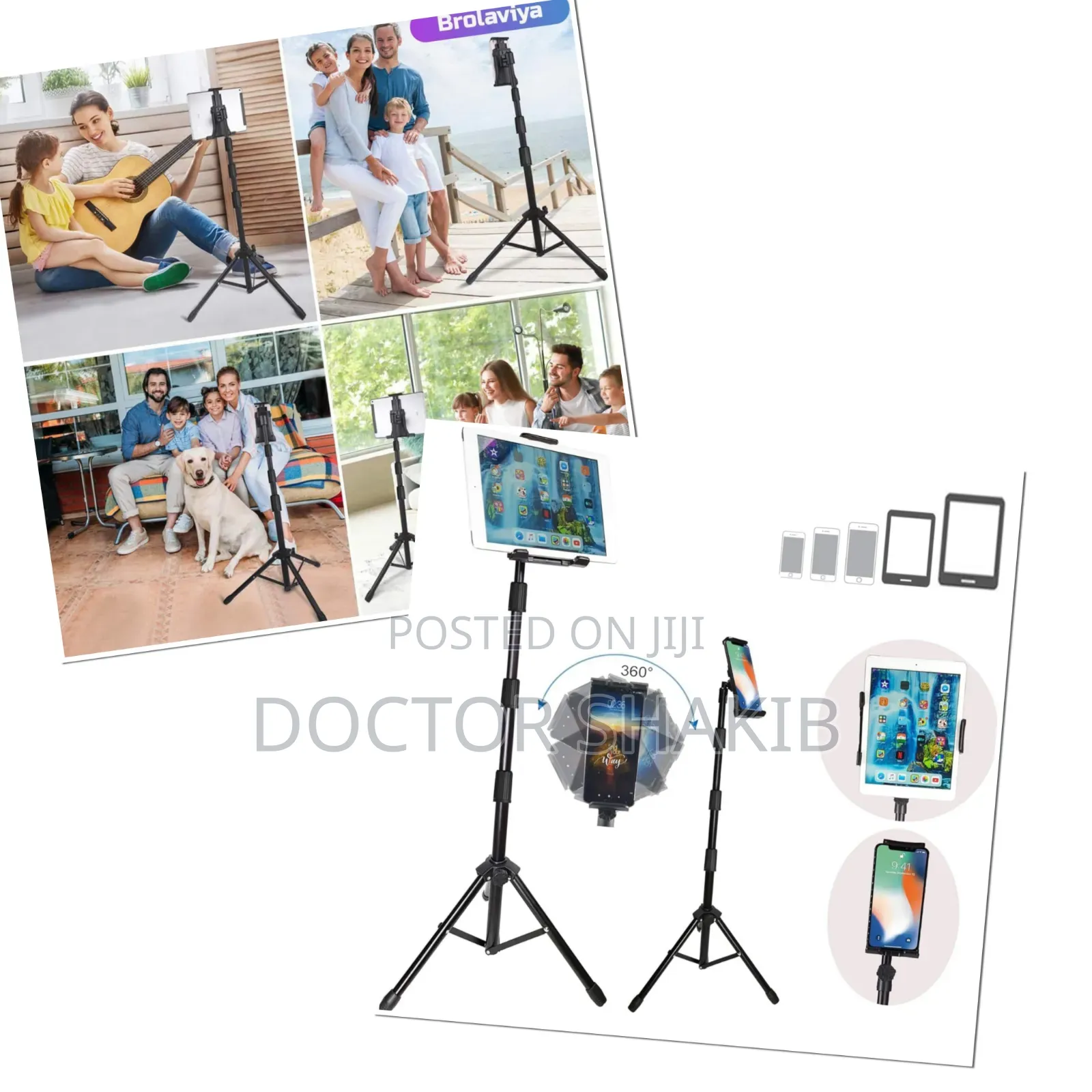 Mobile and Tablet Tripod Floor Stand