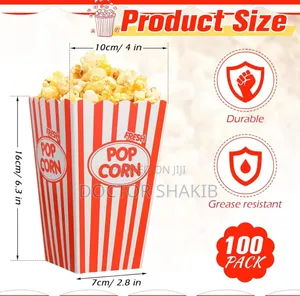 2pcs Reusable Plastic Popcorn Boxes
