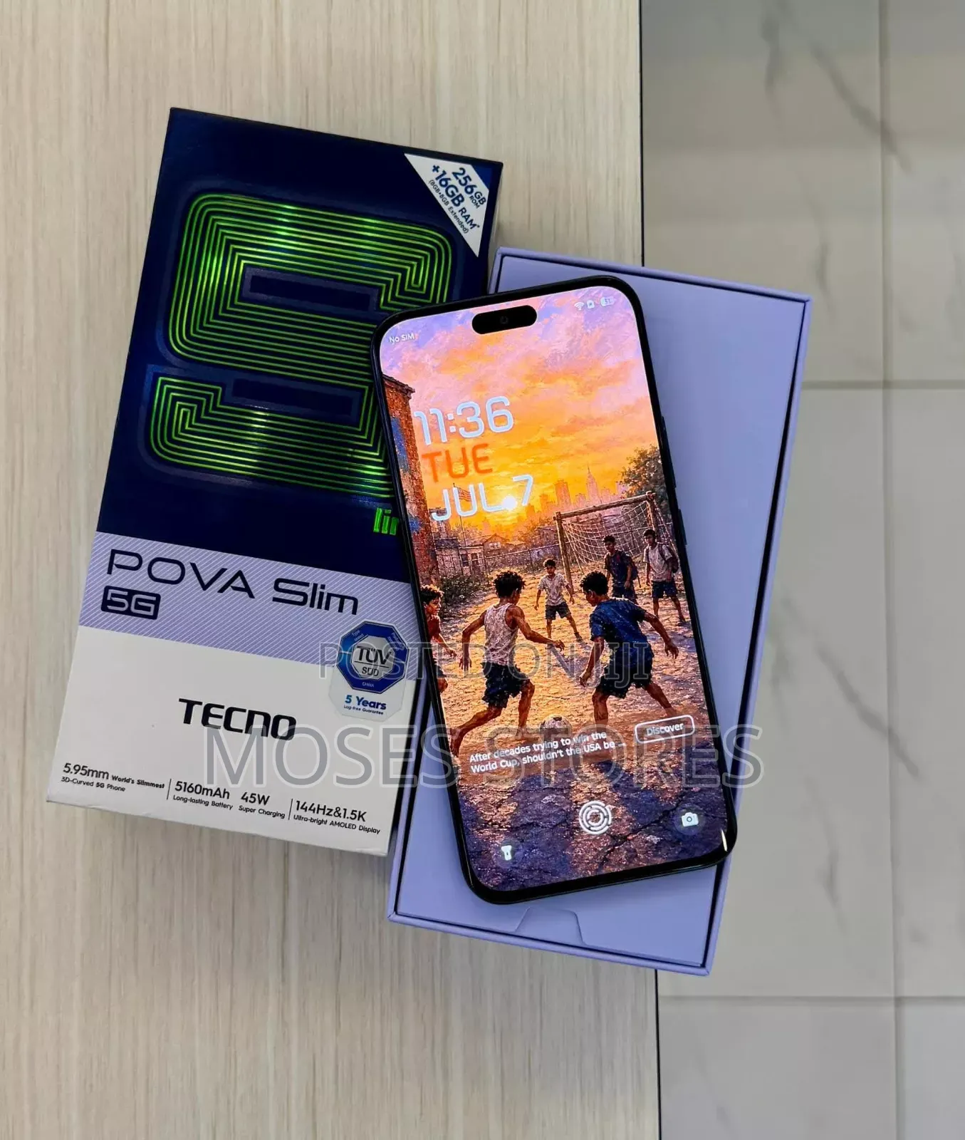 New Tecno Pova Slim 5G 256 GB Black