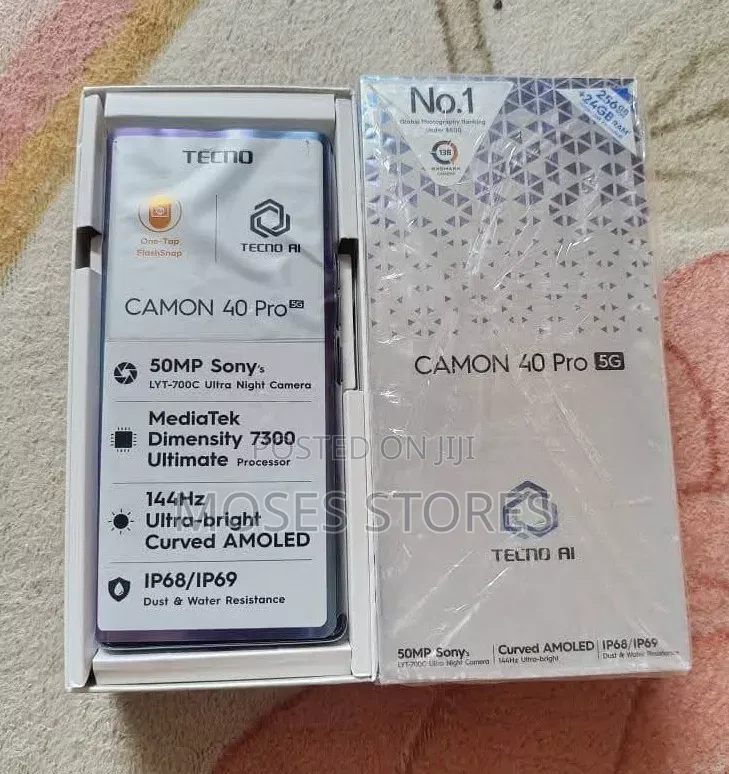 New Tecno Camon 40 Pro 4G 256 GB Black