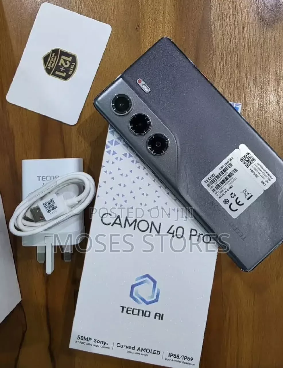 New Tecno Camon 40 Pro 4G 256 GB Black