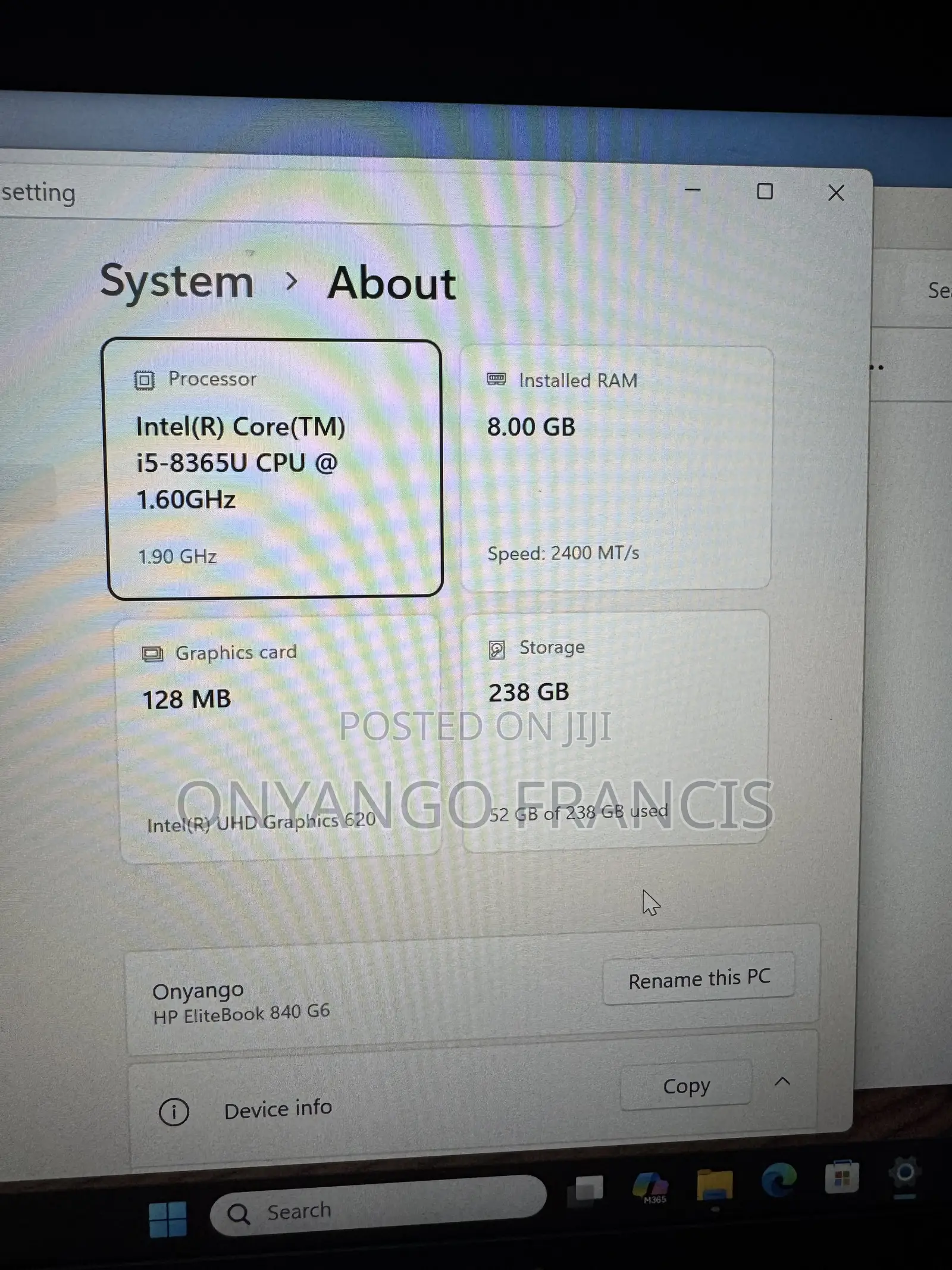 Laptop HP EliteBook 840 G6 8GB SSD 256GB