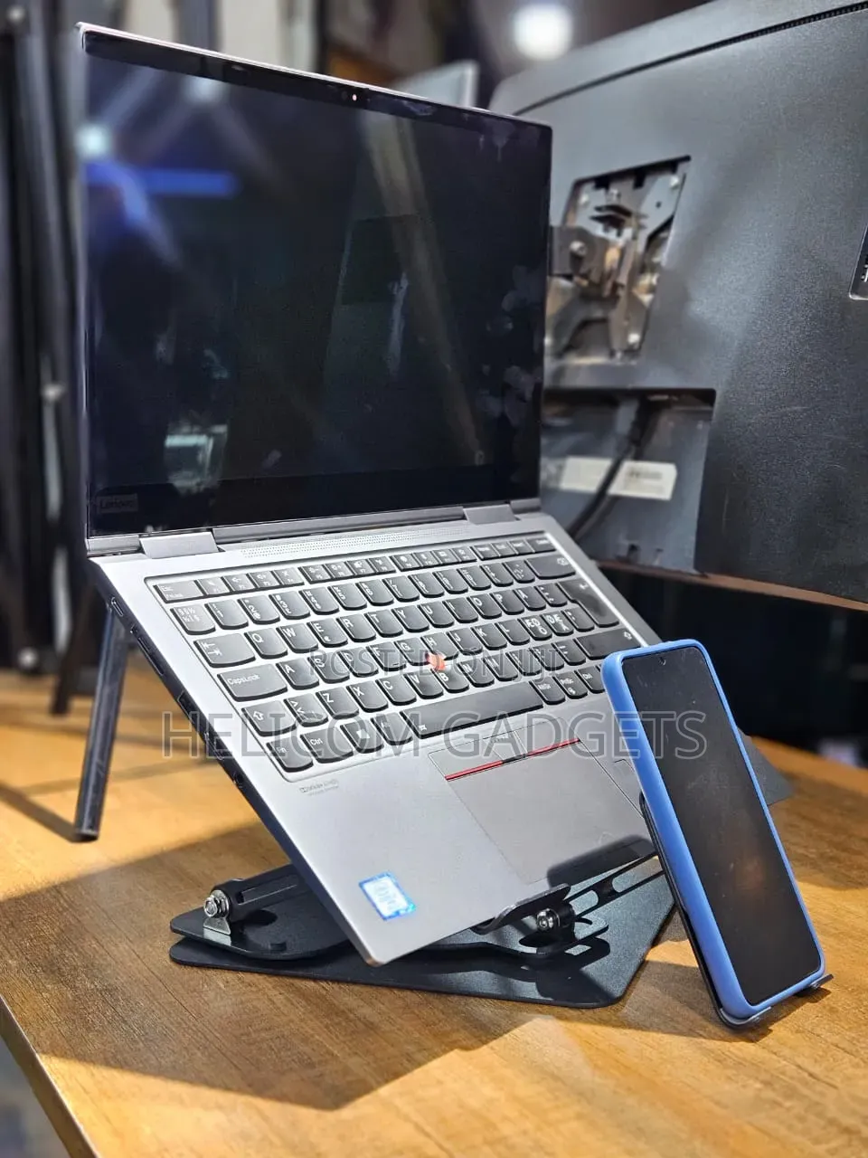 Laptop Stand With Phone Holder