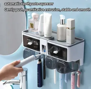 Self-Adhesive Multifunctional Toothbrush Holder