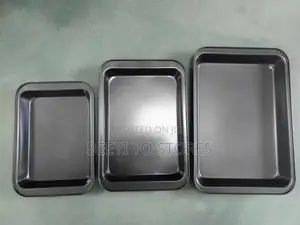Set of Three Non-Stick Rectangular Baking Pans / Roaster Trays