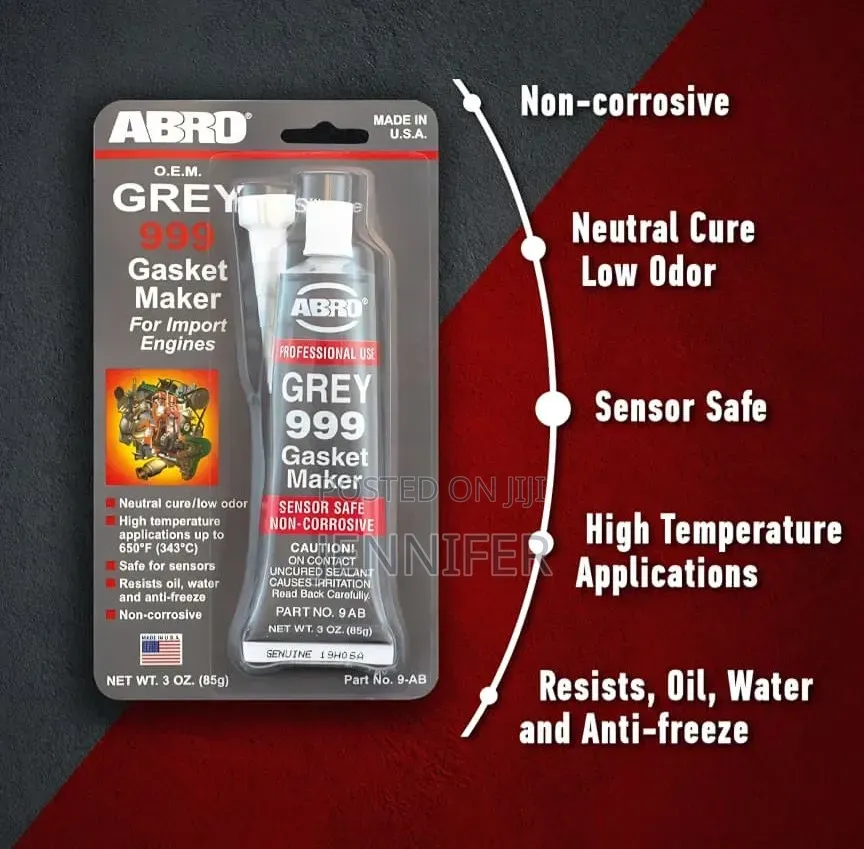 ABRO Grey 999 RTV Silicone Gasket Maker.