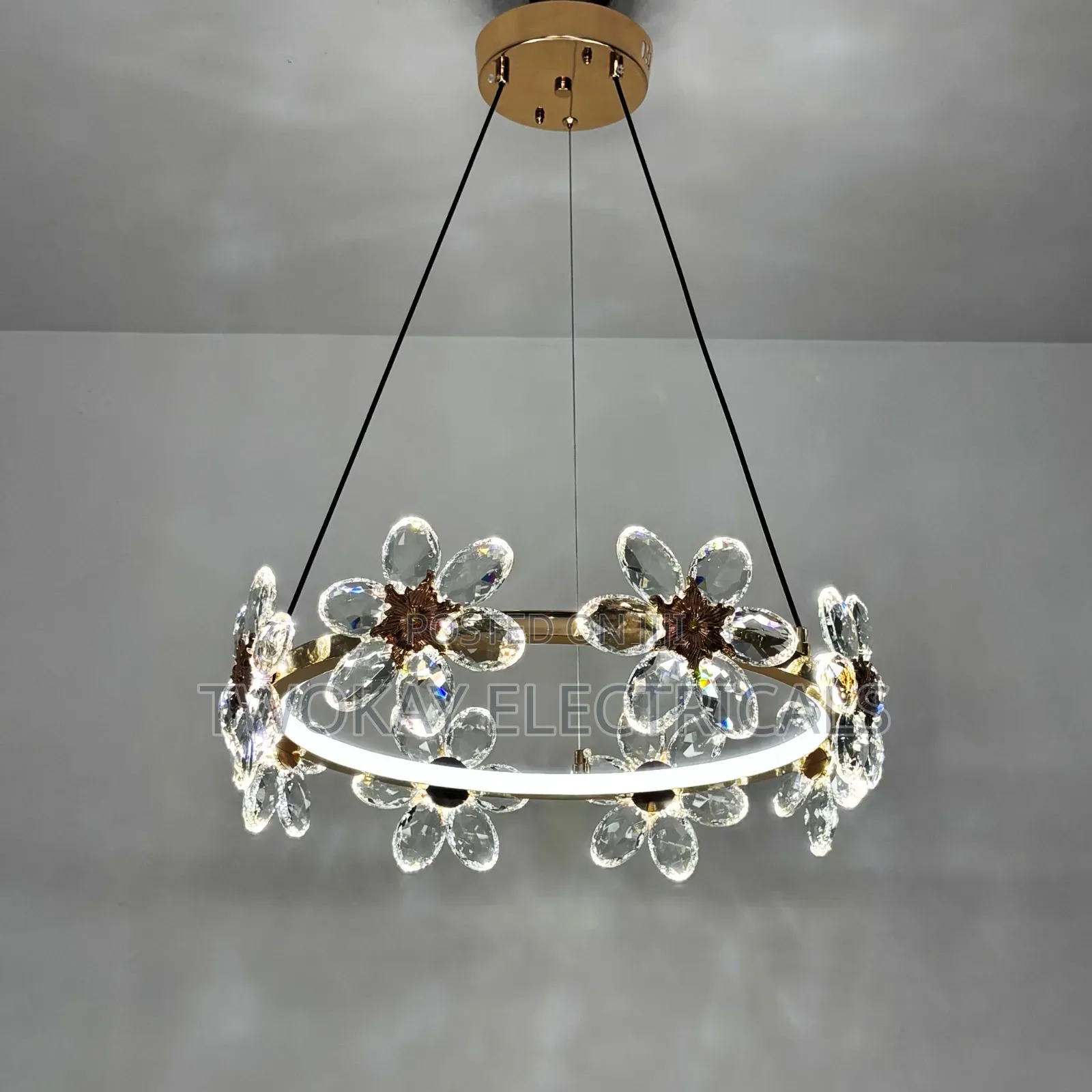 Flower Crystal LED Pendant Light