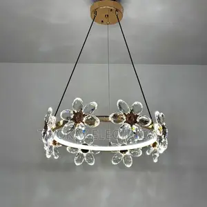 Flower Crystal LED Pendant Light