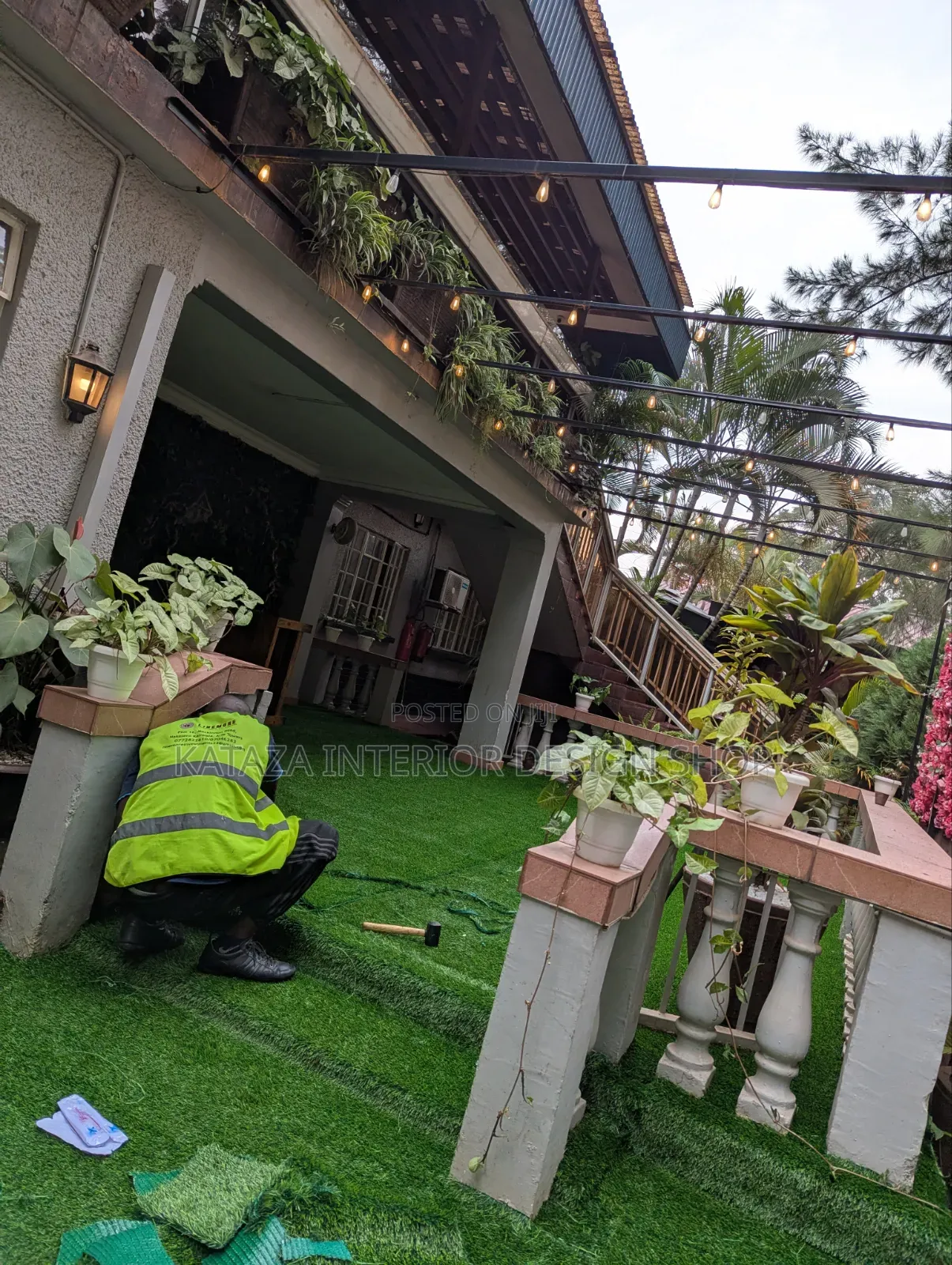 Soothing Shades of Green Artificial Grass Carpet