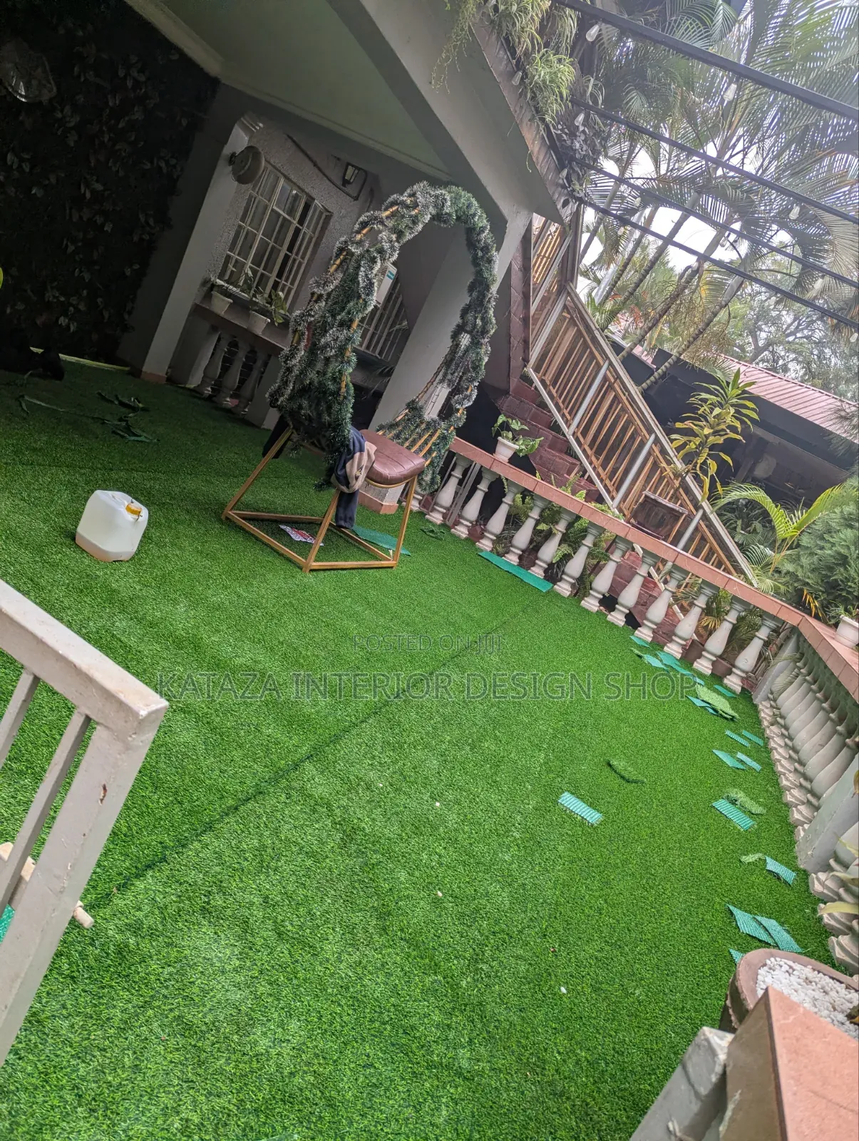 Soothing Shades of Green Artificial Grass Carpet
