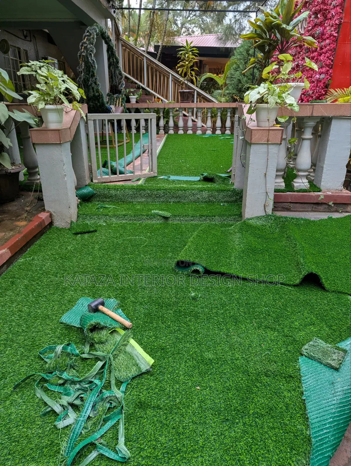 Soothing Shades of Green Artificial Grass Carpet