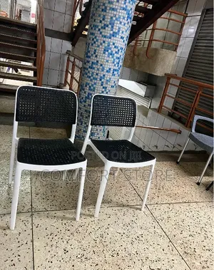 Black Combined With White Plastic Dinning Chair Plastic Chairs