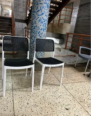 Black Combined With White Plastic Dinning Chair Plastic Chairs
