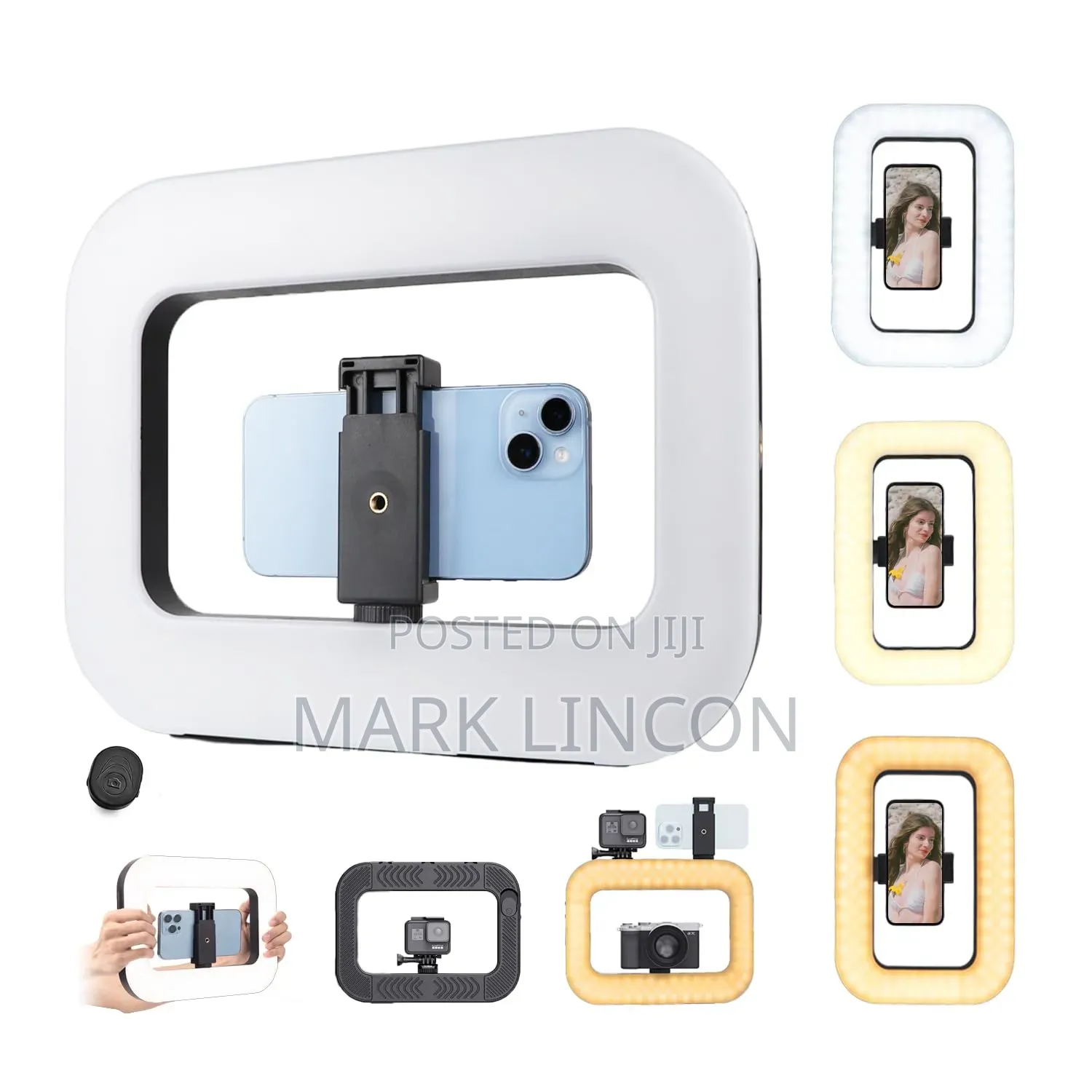 E-30 Portable Rechargeable LED Ring Light Video Rig